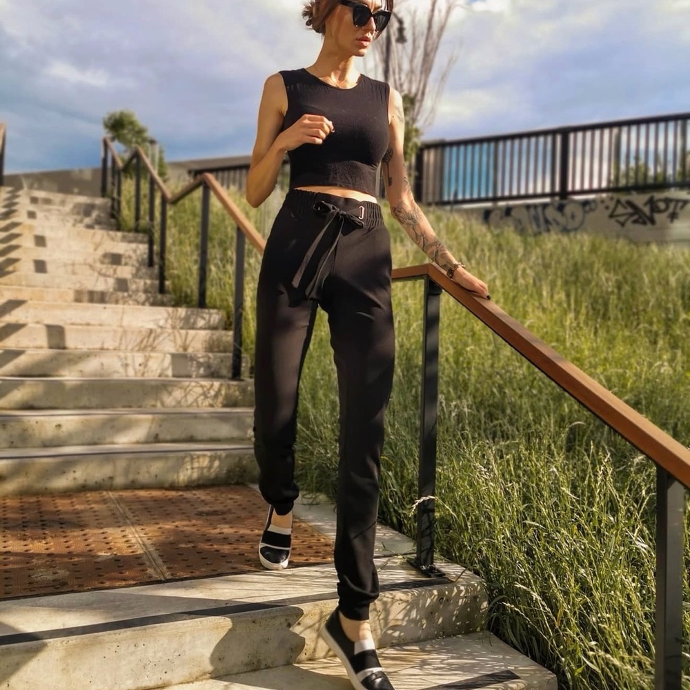 TALL Black Ankle-Length Women's Dress Pants || ALLOY APPAREL || size S